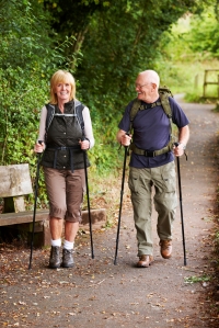 Elderly Couple Hiking